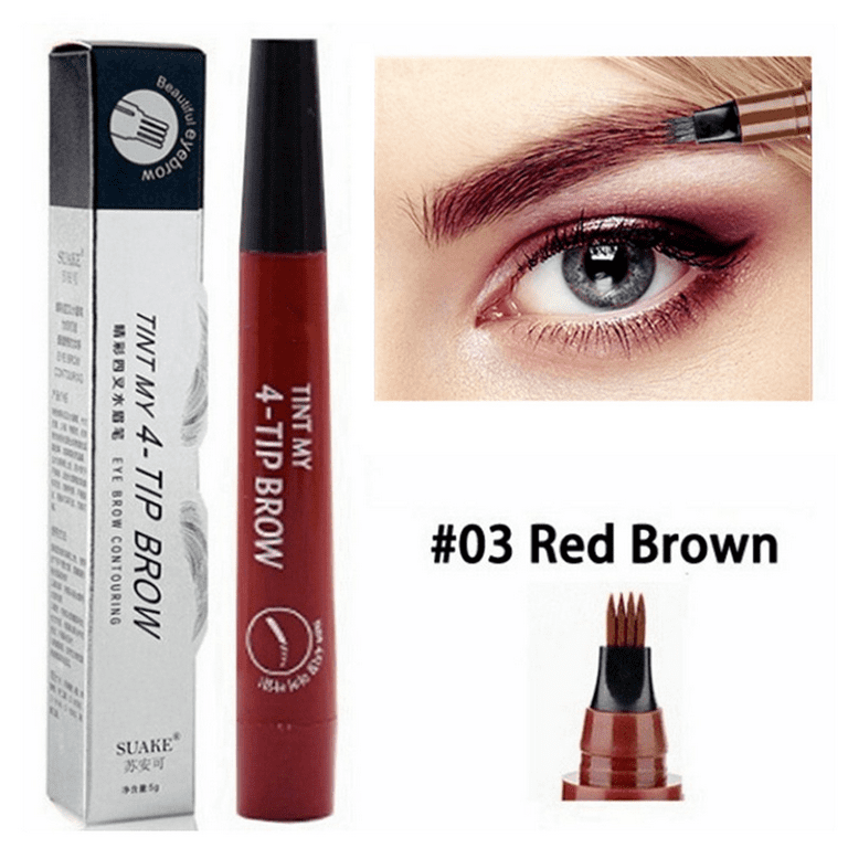 Ebo Eyebrow Tattoo Pen Tint My 4- Tip Eyebrow Waterproof Microblading  Eyebrow Eyebrow Pen Red Brown