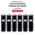thumbnail image 1 of Ebo Hair Extensions Weaving 60 Yards Sewing Thread (Brown) 12 Pack - Wig Sewing Hair, High-Quality Weaving Tool, 1 of 4