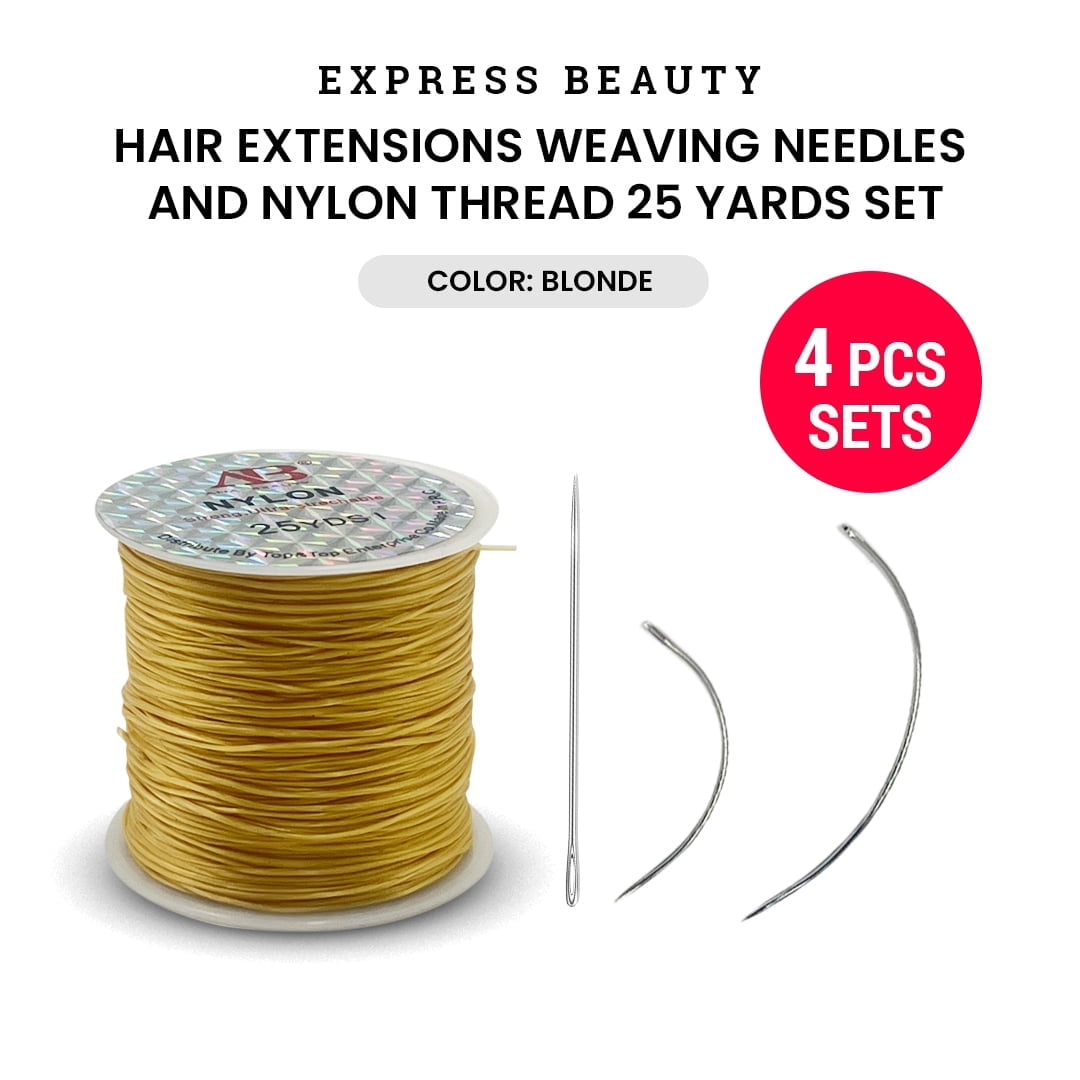 Ebo Hair Extensions Weaving Needles and 25-Yard Nylon Sewing Thread ...