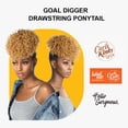 thumbnail image 1 of Ebo Instant Pony Synthetic Heat Resistant Draw String Ponytail Goal Digger Pineapple Wave 8” ( 2 Dark Brown ), 1 of 6