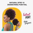 thumbnail image 1 of Ebo Instant Pony Synthetic Heat Resistant Draw String Ponytail Natural Afro 10” ( 4 Medium Brown ), 1 of 6
