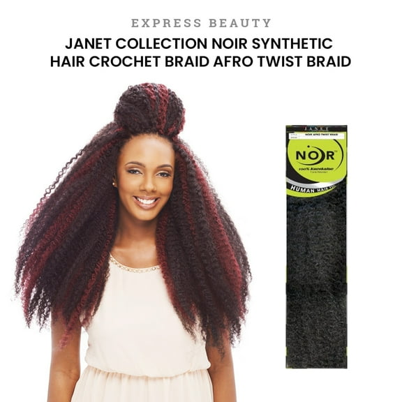 Ebo Janet Collection Premium Synthetic Hair Crochet Braid Noir Afro Twist Braid ( 1 Jet Black )