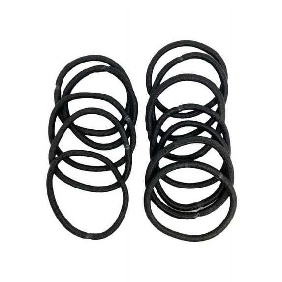 Ebo Small Size Hair Elastics Scrunchies Hair Elastic Ponytail Holder Tie Hair Accessories Black 12 Pcs