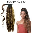 thumbnail image 1 of Ebo Synthetic Heat Resistant Wrap Around Ponytail Hair Extension Body Wave 30" (#P4/30 Med Brown Auburn ), 1 of 7