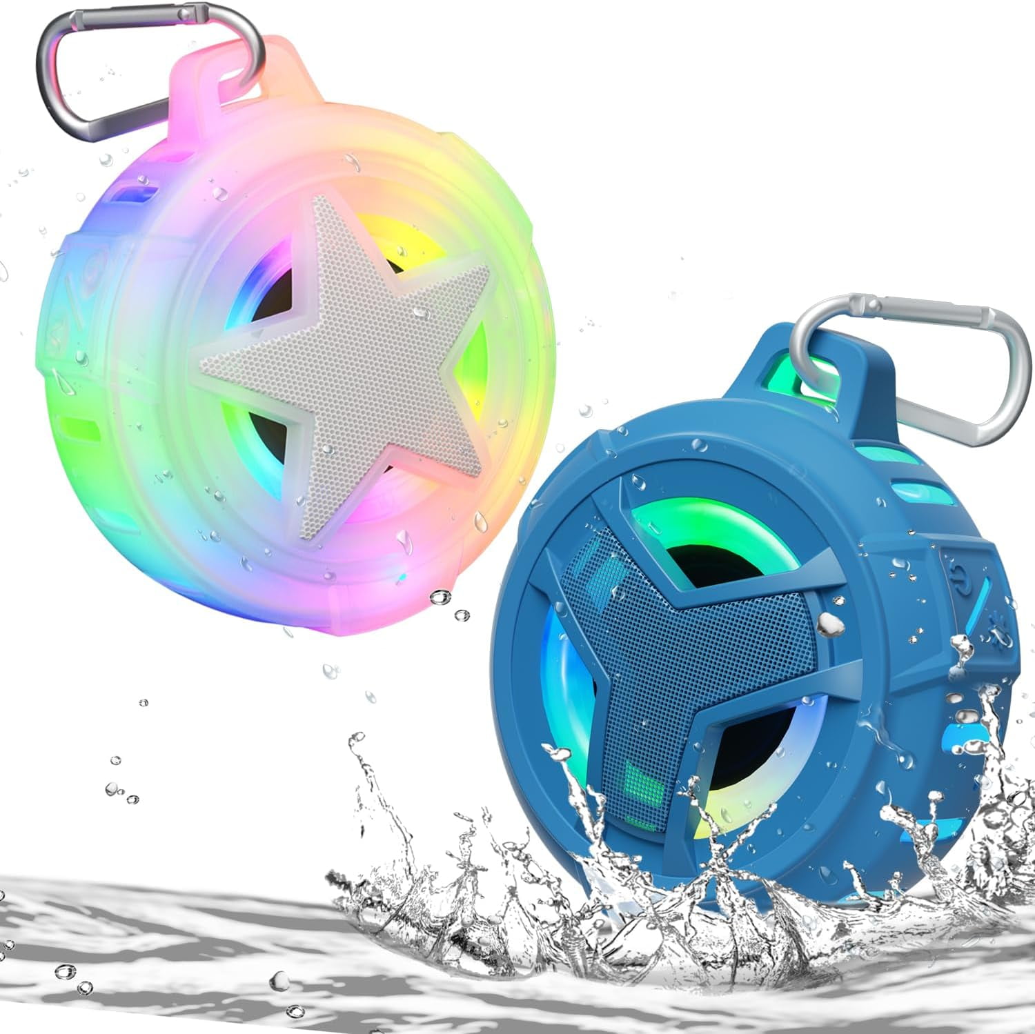 Eboda Shower Bluetooth Waterproof Speaker, Ipx7 Floating Portable Wireless Small Speakers With