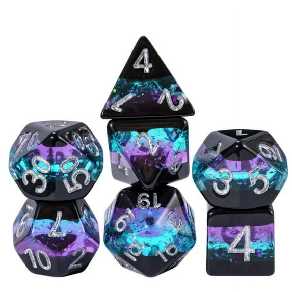 Ebon Twilight | DnD Dice Set | Dungeons and Dragons | Dice Set | Polyhedral DND Dungeons Dragons RPG d20