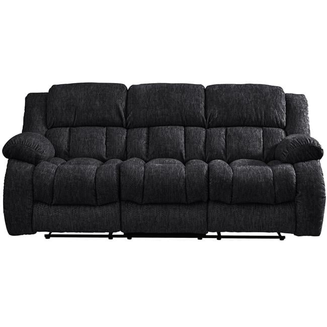 Black fabric recliner sofa discount