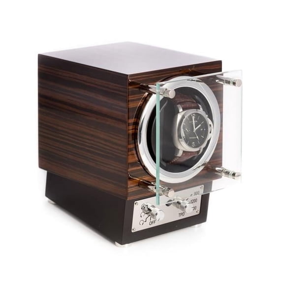 Ebony Burl Wood Watch Winder