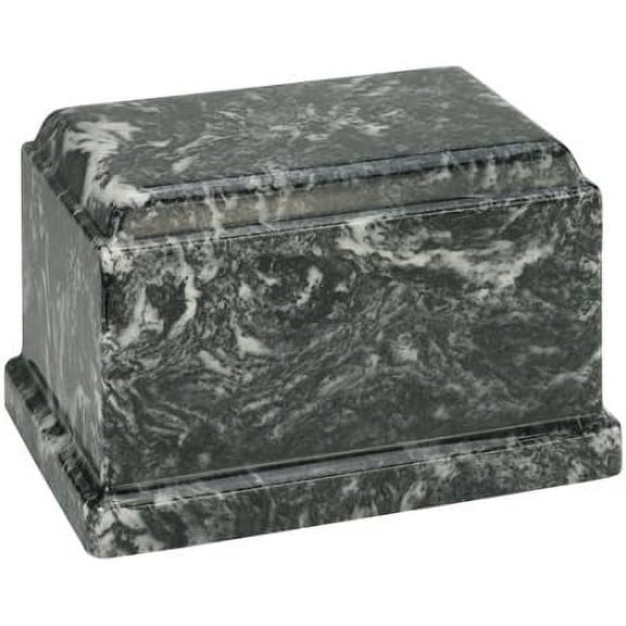 Ebony  Cultured Marble Cremation Urn for Ashes, Black, Extra Large Adult Sized Cremation Urn for Human Ashes, Ground Burial, Home Memorial and Funeral Cremation Urn - Ebony