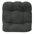 thumbnail image 1 of Ebony Outdoor Settee Cushion 19 x 19 in Solid Black, 1 of 6
