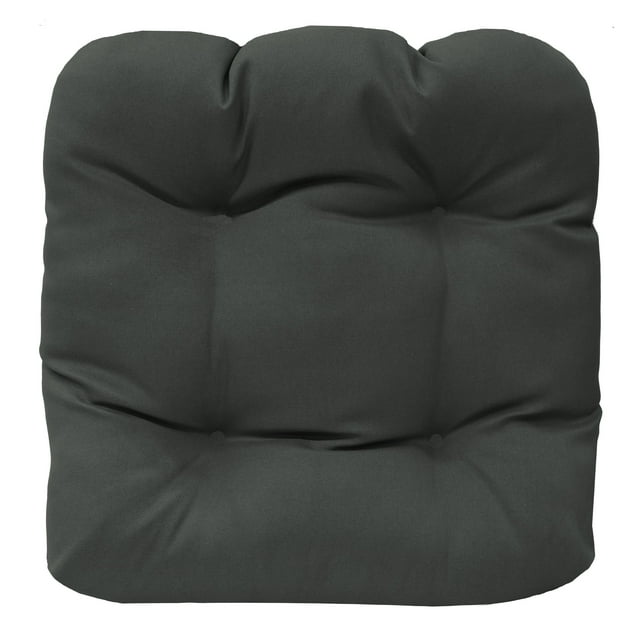 Ebony Outdoor Settee Cushion 19 x 19 in Solid Black