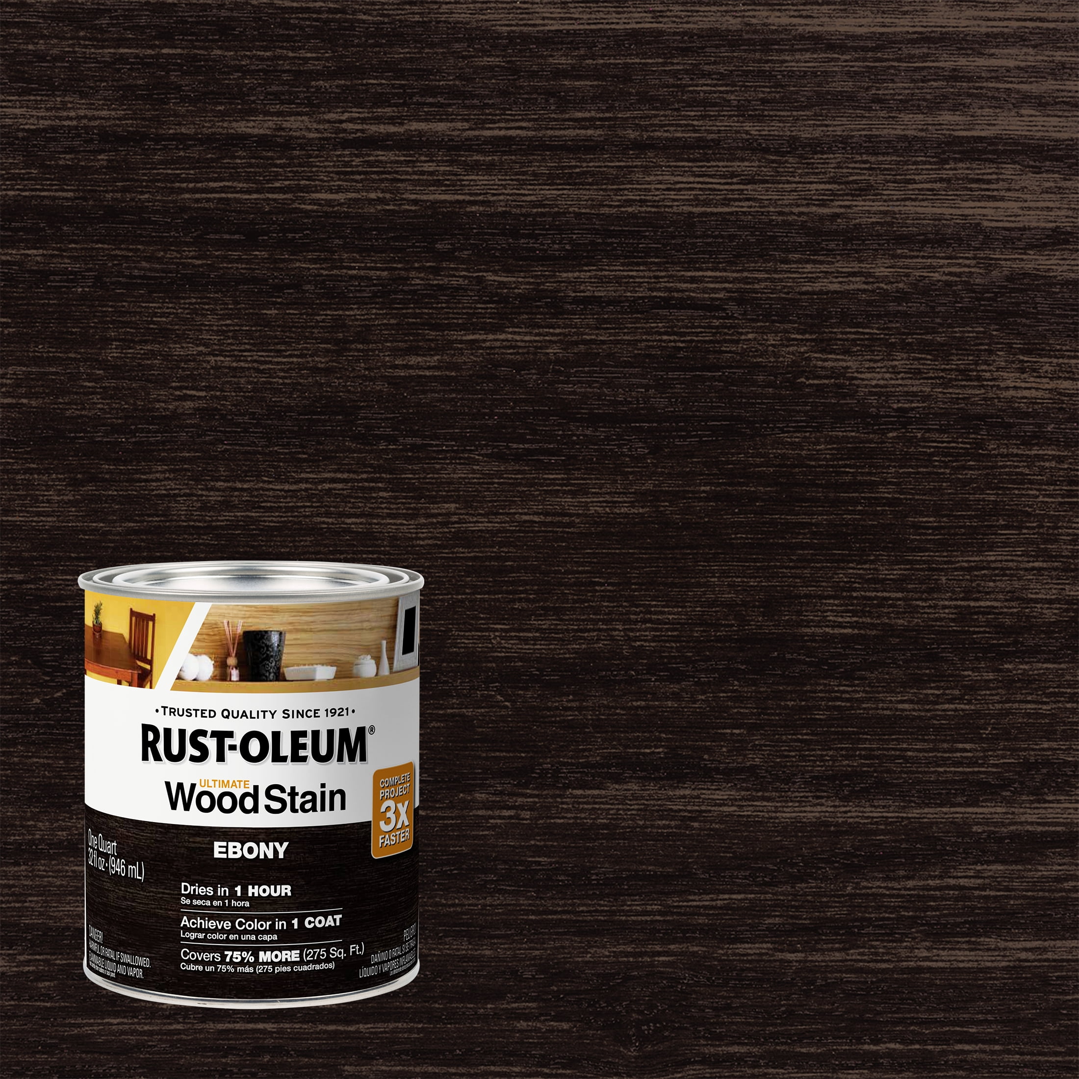 Ebony, Rust-Oleum Ultimate Wood Stain-205578, Quart