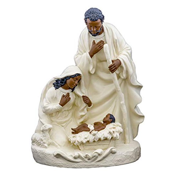 Ebony Treasures Holy Family in Ivory