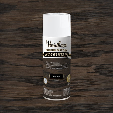 Ebony, Varathane Premium Fast Dry Interior Wood Stain Spray-385552, 10.25 0z Aerosol, 6 Pack