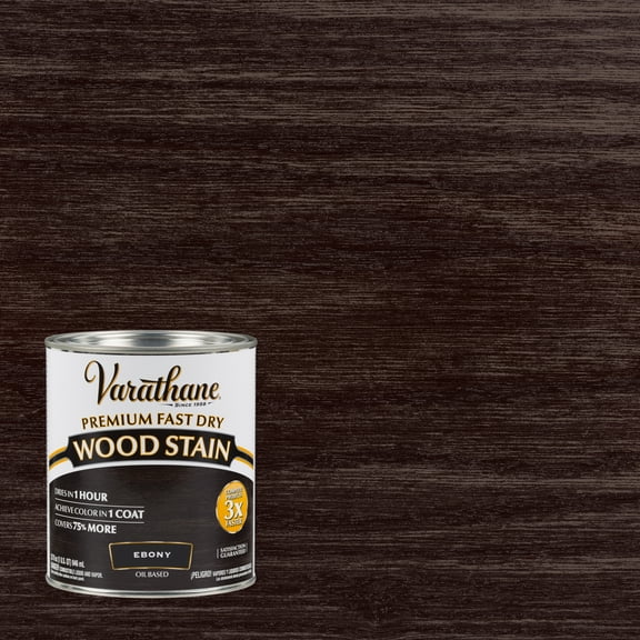 Ebony, Varathane Premium Fast Dry Wood Stain-269395, Quart
