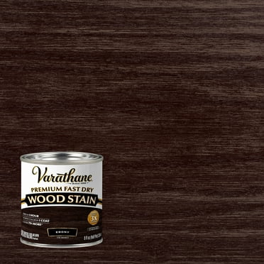 Ebony, Varathane Premium Fast Dry Wood Stain-269400, Half Pint