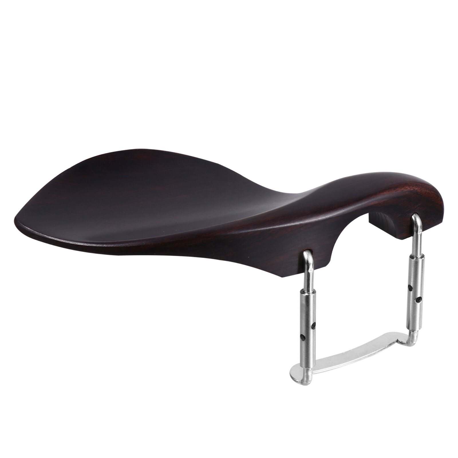 Ebony Violin Chin Rest with Standard Bracket and Screw Cork