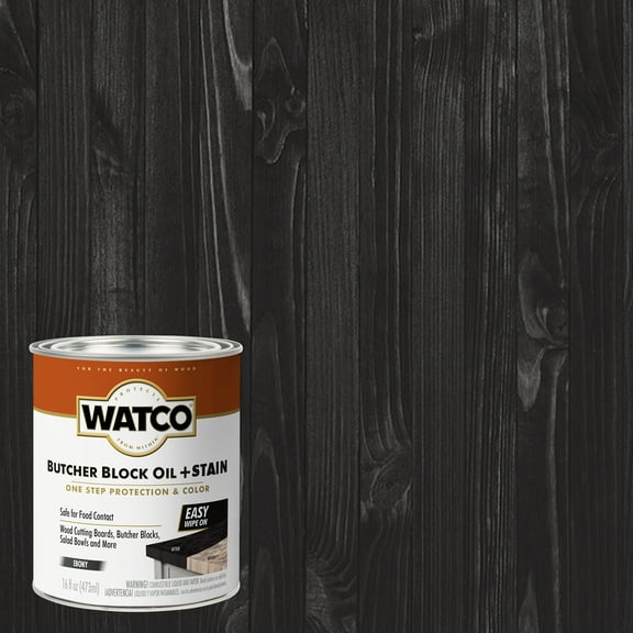 4 Pack, Ebony, Watco Butcher Block Oil & Stain - 359023, Pint