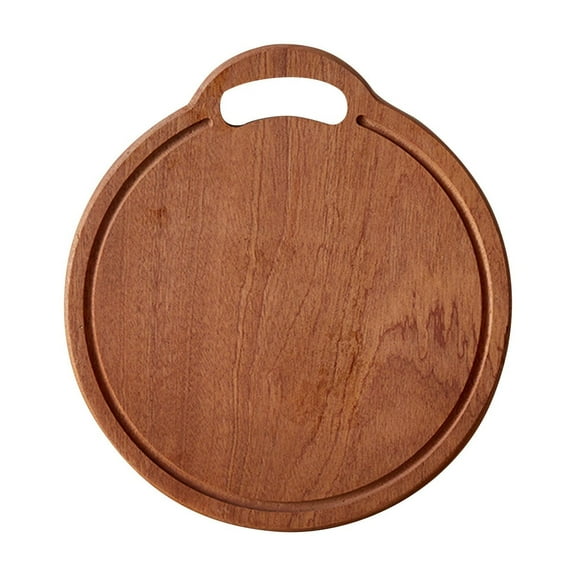 Ebony Wood Cutting Board For Baby Fruit And Steak, Creative Children's Dinner Plate, 32*30*2Cm Round Design, Premium Durable Safe Kitchen Tool