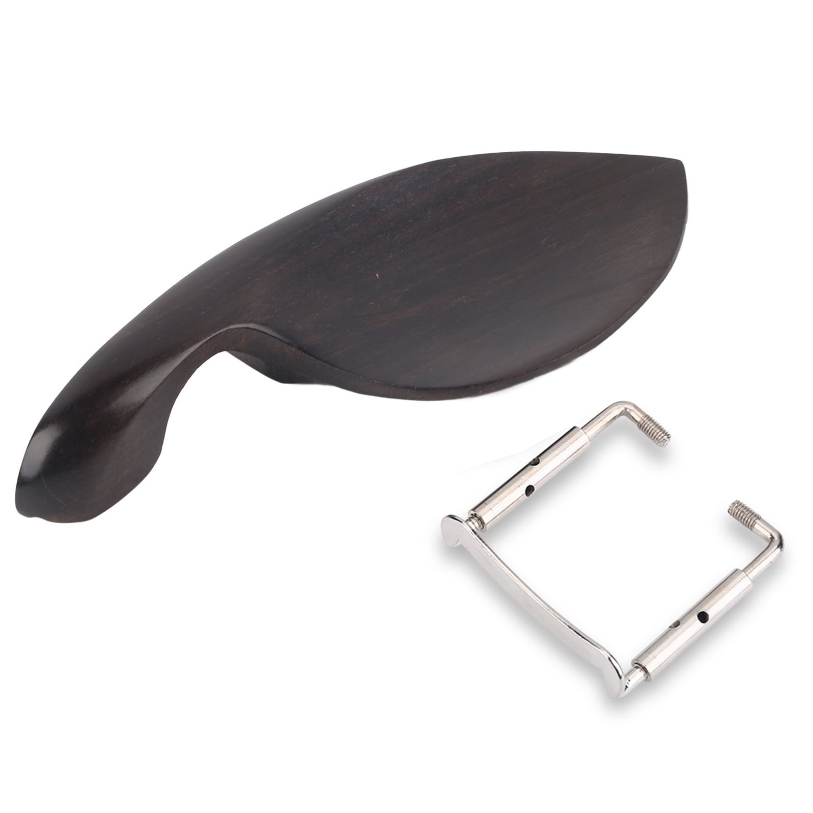 Ebony Wood Violin Chin Rest with Standard Bracket for 4/4 Size Music
