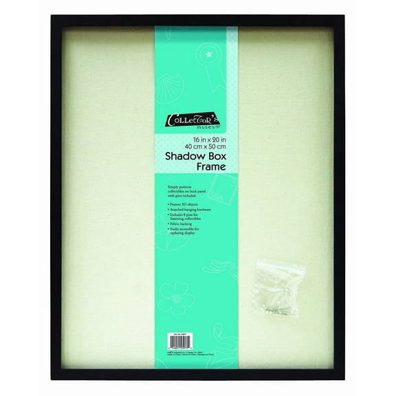 Ebony-black deep craft linen-lined 16x20 ShadowBox by MCS - 16x20