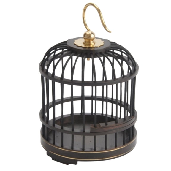 Ebony solid wood small size grasshopper cage chirping cricket small hanging type