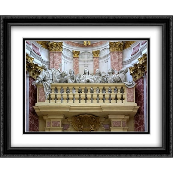 Ebrach Abbey, Pentecost Miracle, Germany 2x Matted 34x28 Large Black Ornate Framed Art Print by The Cityscape Art Print Series