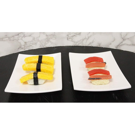 Ebros 15" L White Melamine Rectangular Serving Plate Dining Platter (SET OF 2)