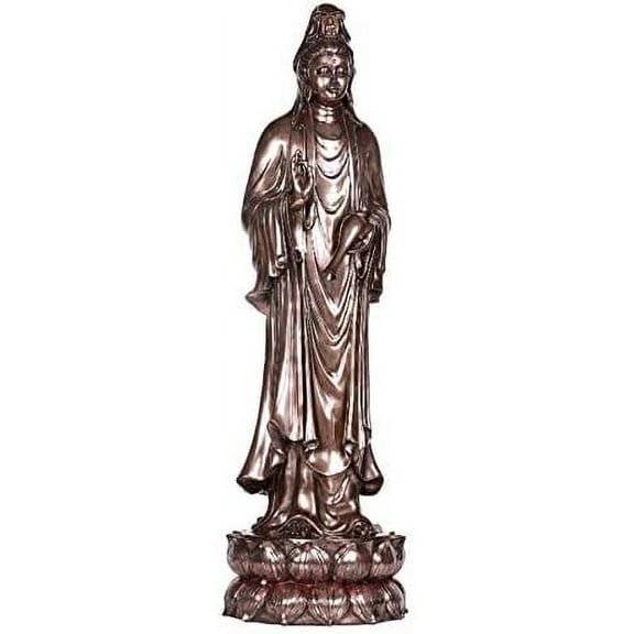 Ebros 30 inches Large Kuan Yin Cold Cast Resin Collectible Figurine