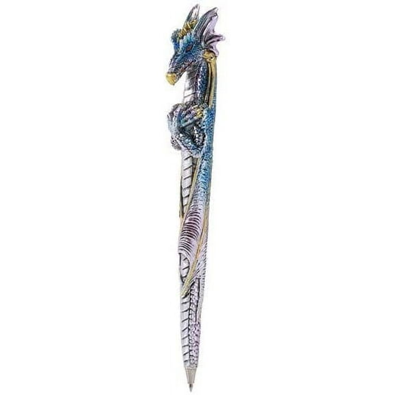 Ebros 6.25" Fantasy Decorative Writing Dragon Decorative Pen Gift Set of 6 Pcs