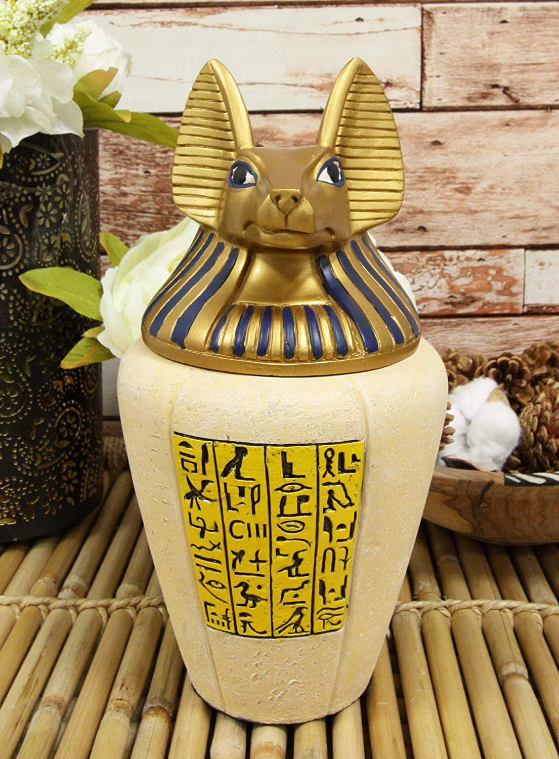 Ebros Ancient Egyptian God of The Dead Anubis Classical Canopic