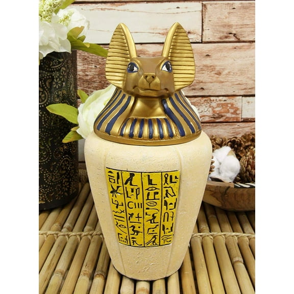 Ebros Ancient Egyptian God of The Dead Anubis Classical Canopic Jar 10.5" Tall