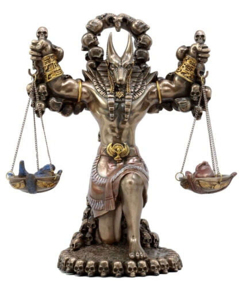 Ancient Egyptian Anubis Black and Gold Resin Figurine 12" Tall