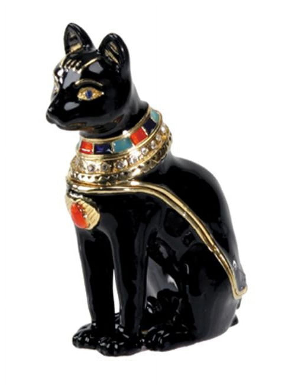 EBROS GIFT Ebros Bastet Jeweled Box - Collectible Egyptian Decoration Jewelry Container