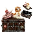 thumbnail image 1 of Ebros Beautiful Mermaid Ariel Resting On Sunken Treasure Jewelry Box Figurine 5.25"L Decorative Trinket Keepsake, 1 of 6