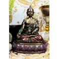 thumbnail image 1 of Ebros Bhaisajyaguru Medicine Buddha Healing On Lotus Seat Sculpture Figurine, 1 of 6