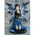 thumbnail image 1 of Ebros Blue Celestial Witch Fairy Cradling A Mystical Black Cat Statue 8.25" Tall, 1 of 12