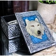 thumbnail image 1 of Ebros Blue Starry Night Alpha Grey Wolf Rectangular Decorative Box Trinket, 1 of 6