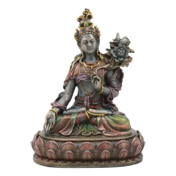 Ebros Bodhisattva White Tara Meditating Statue Buddha Of Compassion Figurine