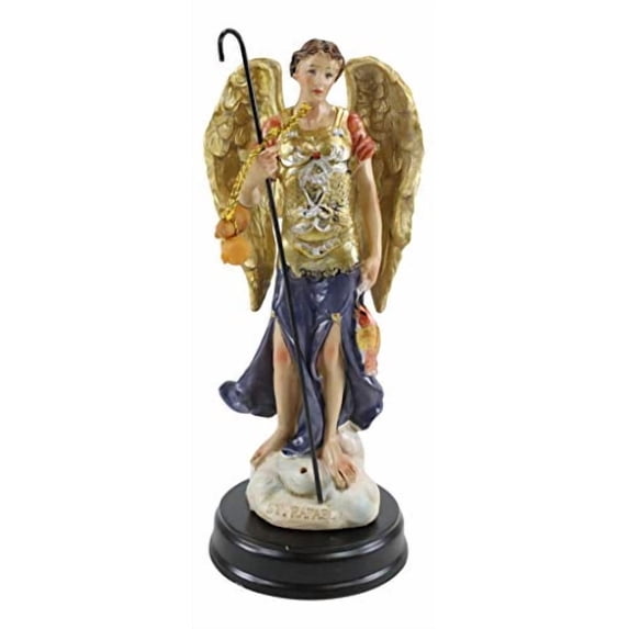 Saint Raphael Staff Ebros Catholic Church Archangel Raphael with Staff and Anointing Oil ...