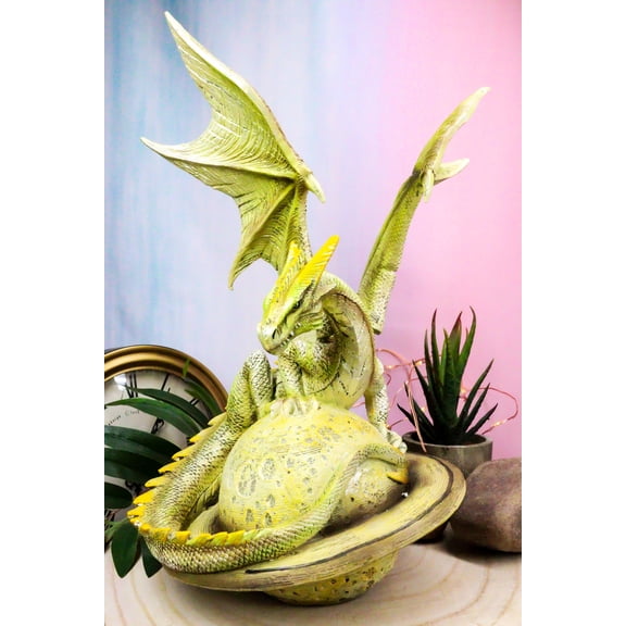 Ebros Celestial Solar Galaxy Planet Saturn Terrestrial Guardian Dragon Figurine