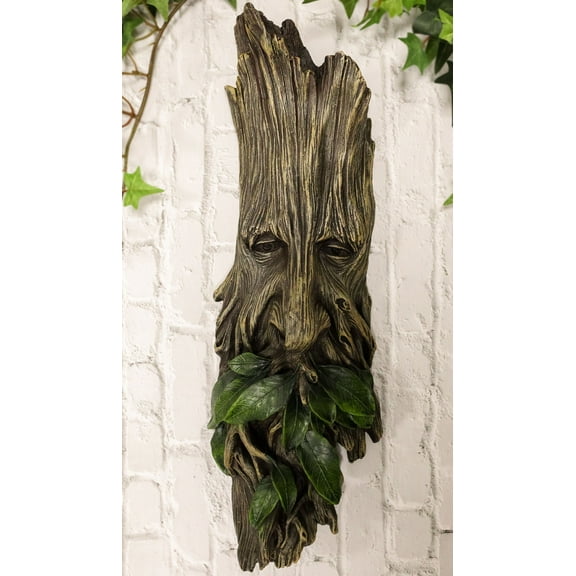 Ebros Celtic Greenman Enigma Face Wall Hanging Sculpture Decor 15" High