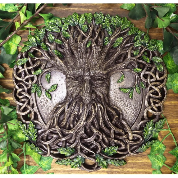 Ebros Celtic Tree Of Life Oak Tree Spirit Greenman God Wall Decor Plaque 12"D
