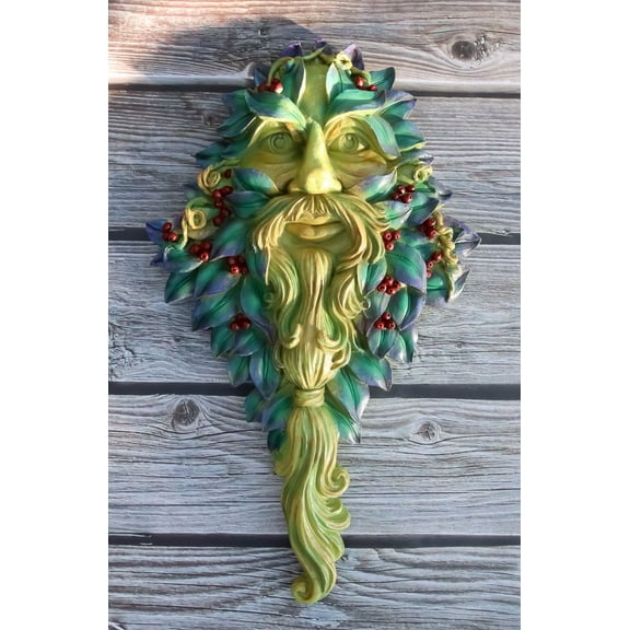 Ebros Celtic Winter Solstice Greenman Hanging Wall Decor Plaque 12.75" High