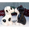 thumbnail image 1 of Ebros Ceramic Black & White Mutt Puppy Dogs Kissing Salt And Pepper Shakers Set, 1 of 9
