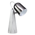thumbnail image 1 of Ebros Ceramic Contemporary Cone Desk Study Lamp with Faux Carrara Marble Base and Adjustable Polished Iron Shade 13.5"Tall (Black Iron Shade), 1 of 6