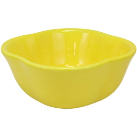 Ebros Ceramic Yellow Bell Pepper Vegetable 12oz Bowl Condiments Container 1 PC