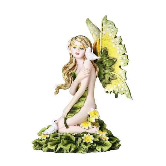 Ebros Daisy Fairy Cheerfullness and Innocense Fairy Collectible 4.75 Inches