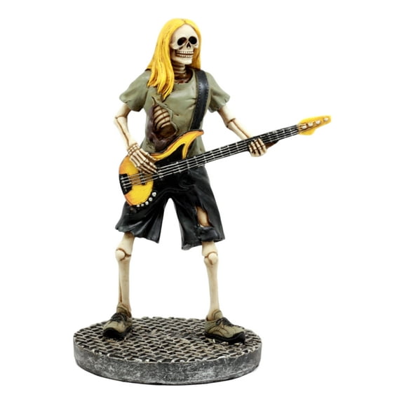 Ebros Day Of The Dead Skeleton Hell Rock Band Concert Figurine Underworld Entertainment Collectible (Bassist)