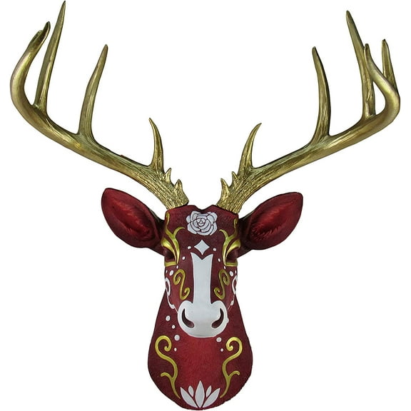 Ebros Deer Head Faux Taxidermy Wall Sculpture Rustic Cabin Wall Home Decor 19.5"
